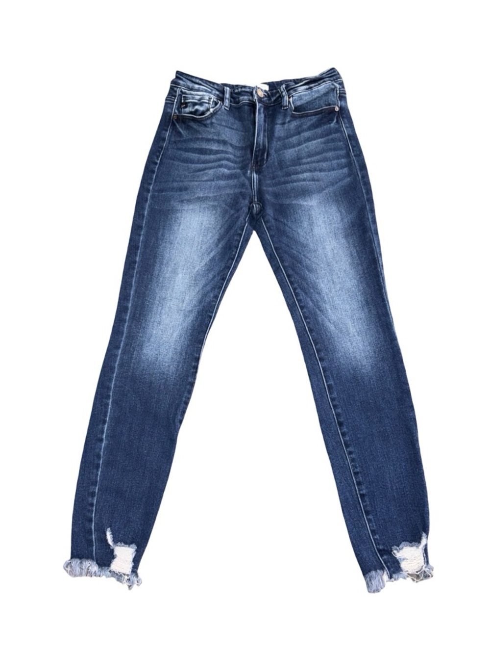 KanCan Estilo Distressed Skinny Jeans Frayed Hem Size 29 Stretch Denim
